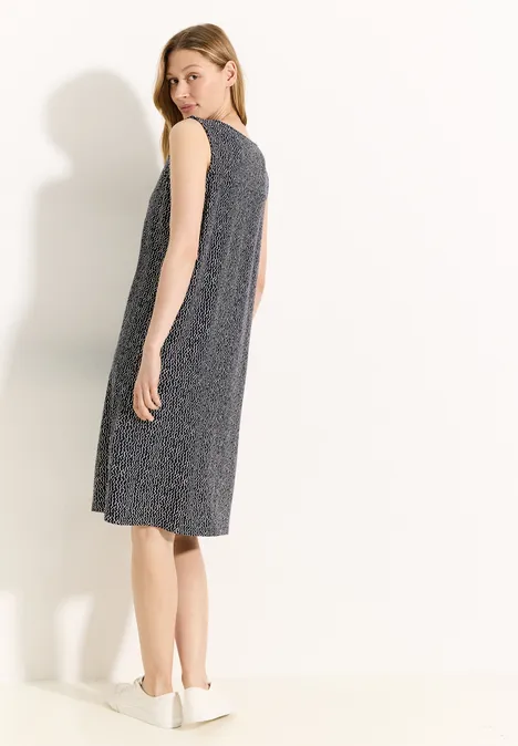 Jersey Kleid mit Print universal blue