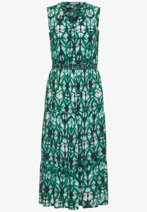 Maxikleid mit Print fir green