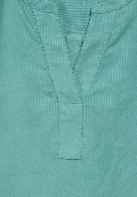 Cord-Kleid in Unifarbe adriatic green