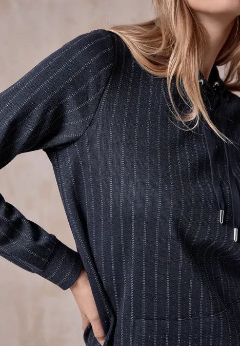 Kleid mit Nadelstreifen deep petrol