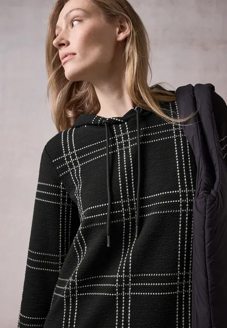 Jaquard-Kleid Black