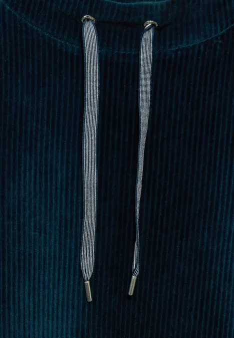 Jersey-Cord-Kleid deep petrol