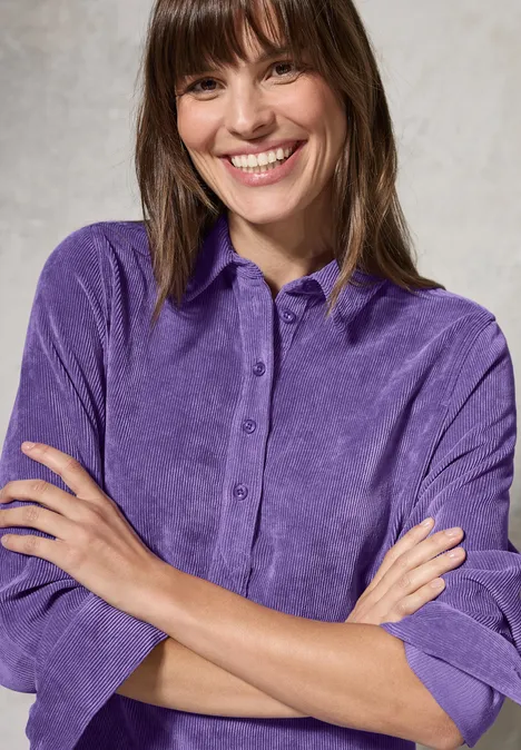 Cordkleid in Unifarbe wild lilac
