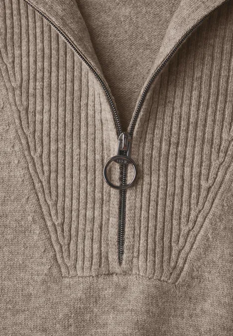 Kuscheliges Strickkleid taupe melange