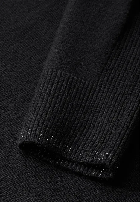 Strickkleid mit Glitzer Black