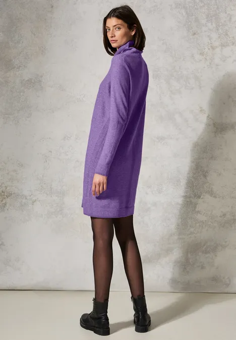 Strickkleid mit Glitzer gentle lilac melange