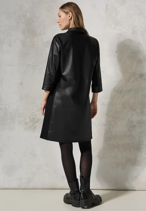 Robe au look cuir Black