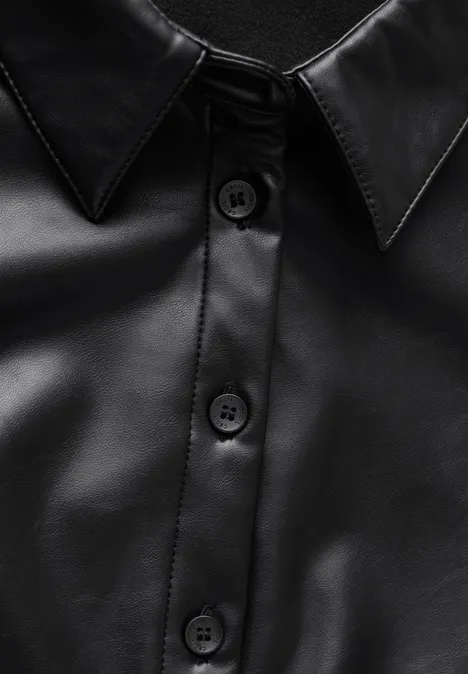 Robe au look cuir Black