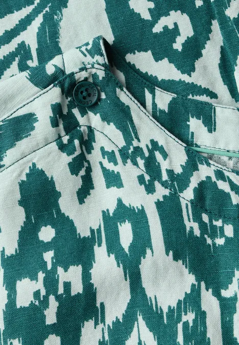 Gemustertes Kleid green lagoon