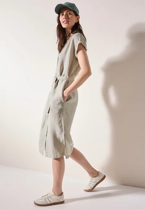 Blousejurk tot op de knie pumice beige