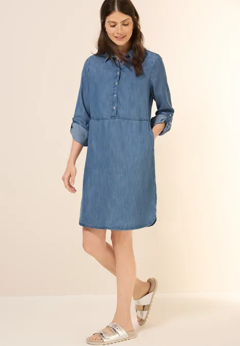 Lyocell jurk mid blue wash