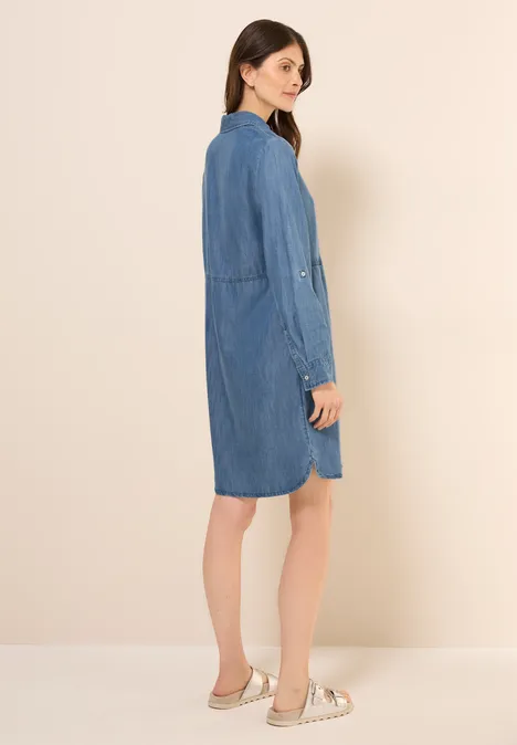 Lyocell jurk mid blue wash