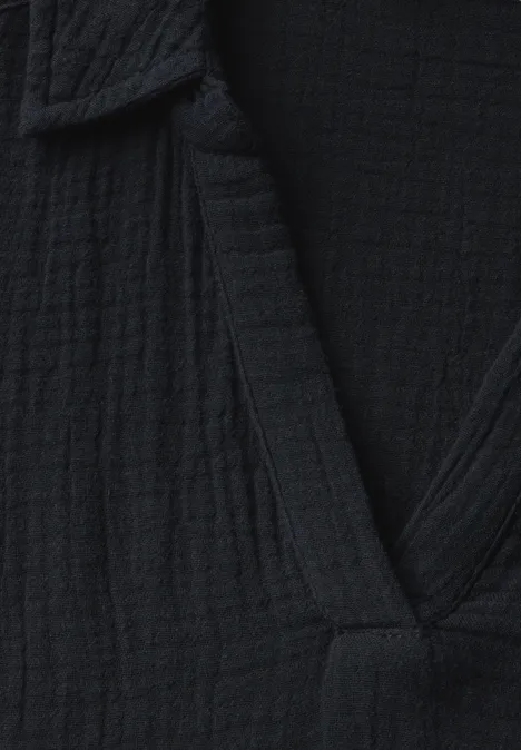 Musselin Kleid Black
