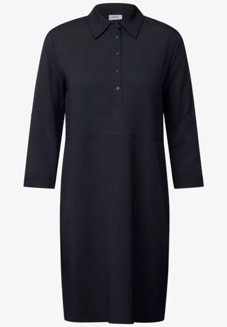 Kleid mit Struktur universal blue