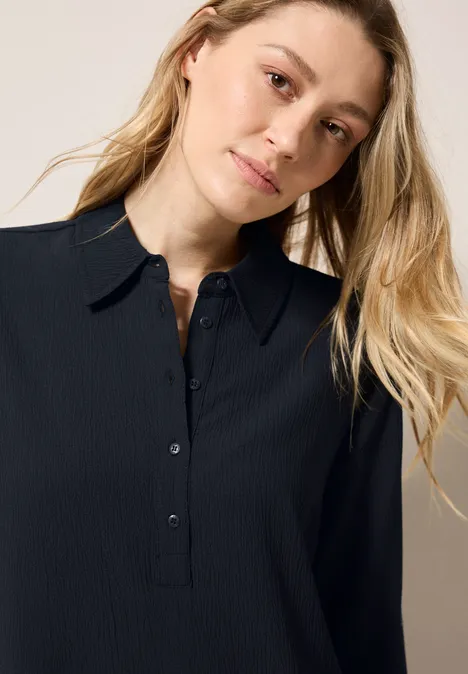 Kleid mit Struktur universal blue