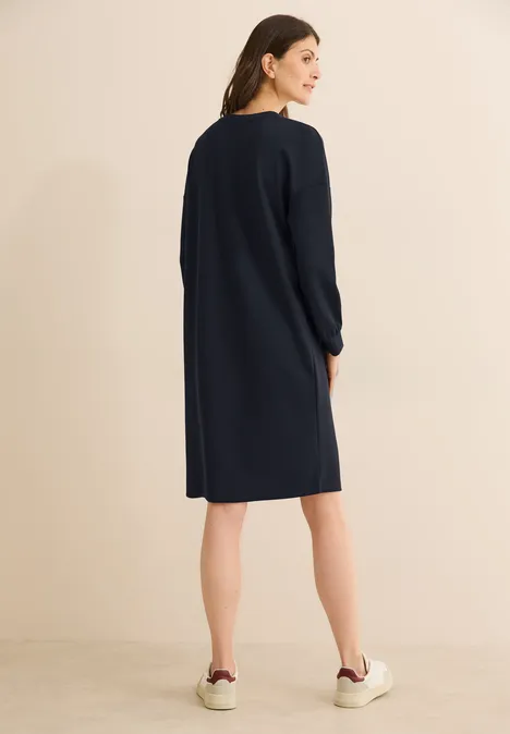 Kleid mit Knopfdetail universal blue