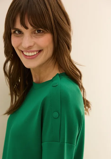 Kleid mit Knopfdetail garden green