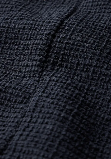 Strukturkleid in Unifarbe universal blue