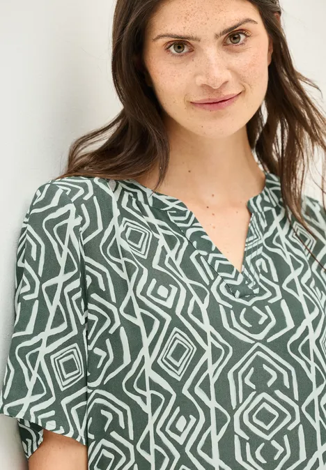 Kleid mit Volants balmy khaki