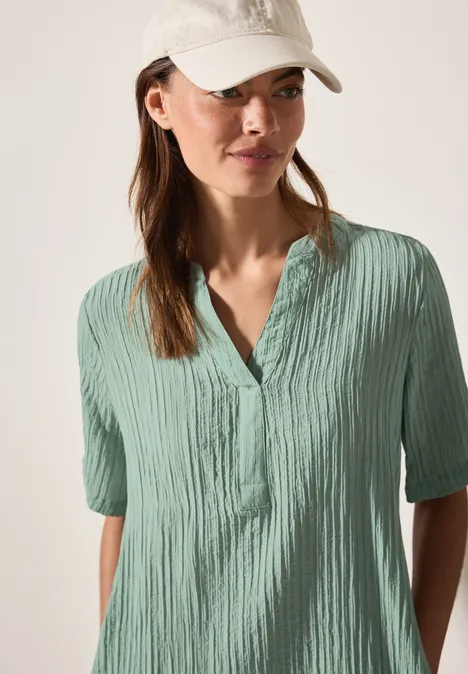 Strukturkleid matcha green