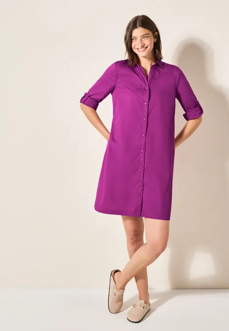 Kleid mit Smok-Detail anemone pink