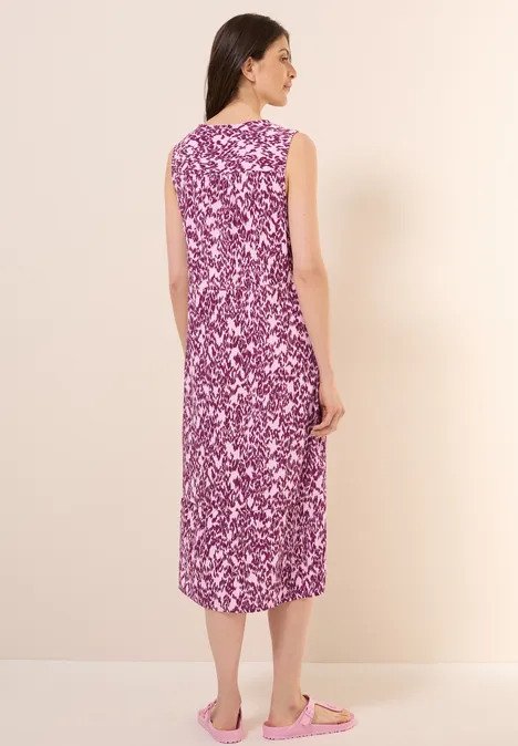Gemustertes Midi-Kleid cherry blossom pink