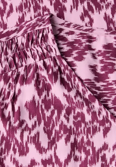 Gemustertes Midi-Kleid cherry blossom pink