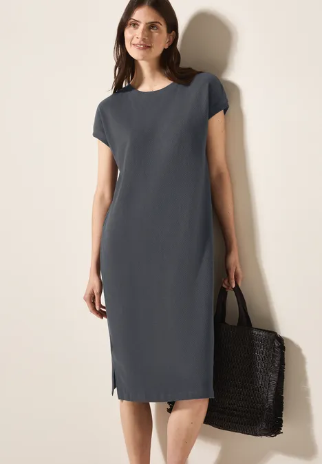 Jacquard Kleid volcanic grey