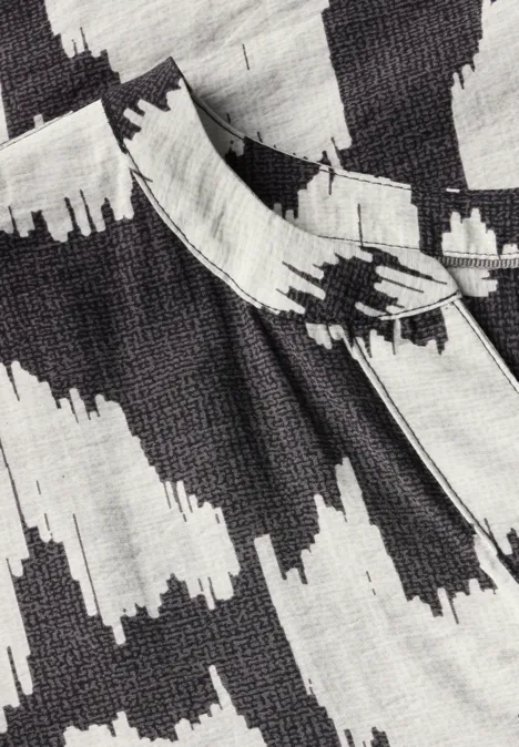 Gemustertes Kleid volcanic grey