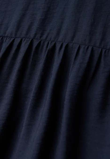 Knielanges Volant-Kleid urban navy blue