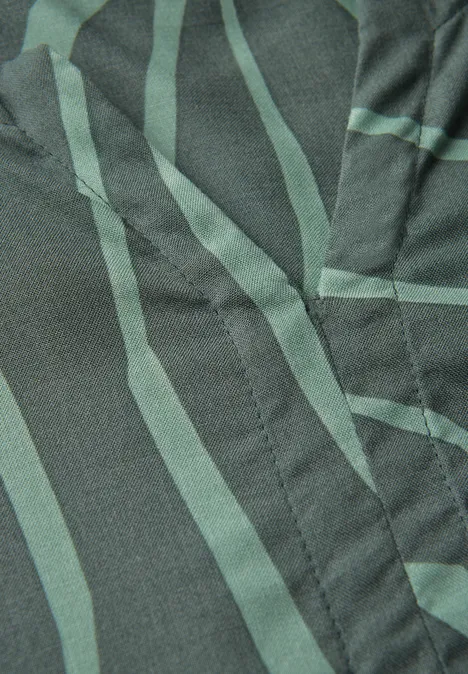 Robe à volants à motifs dark balmy khaki