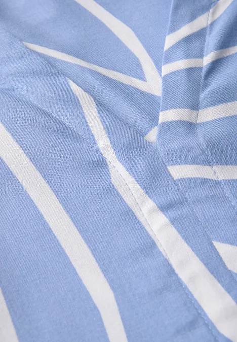 Robe à volants à motifs deep pastel blue