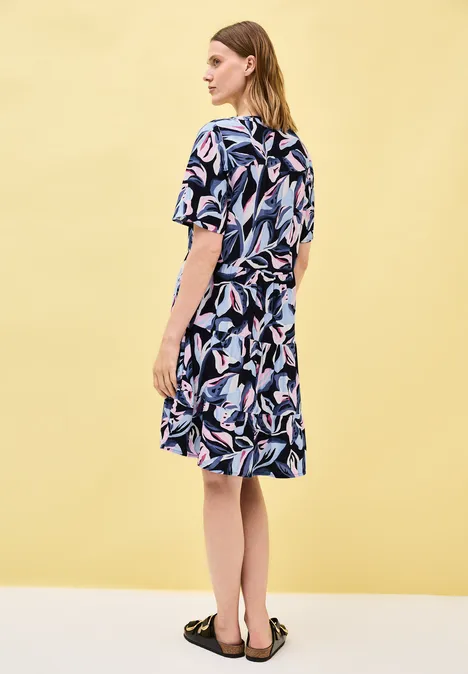 Robe à volants à motifs urban dark blue