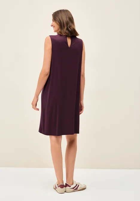 Robe en jersey sans manches mulberry red