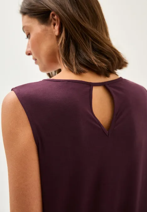 Robe en jersey sans manches mulberry red