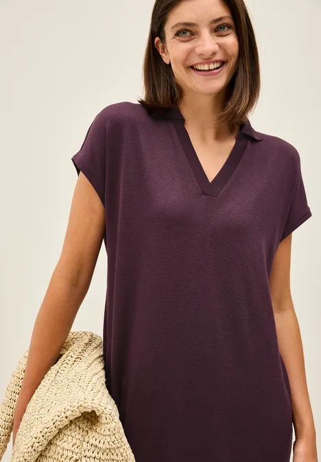 Robe d'été en tricot mulberry red