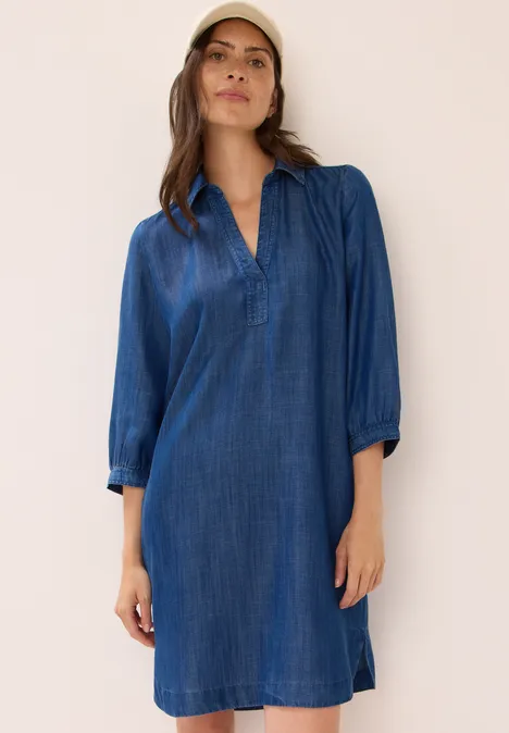 Softes Lyocell-Kleid mid blue wash
