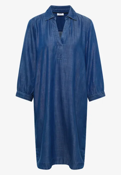 Softes Lyocell-Kleid mid blue wash