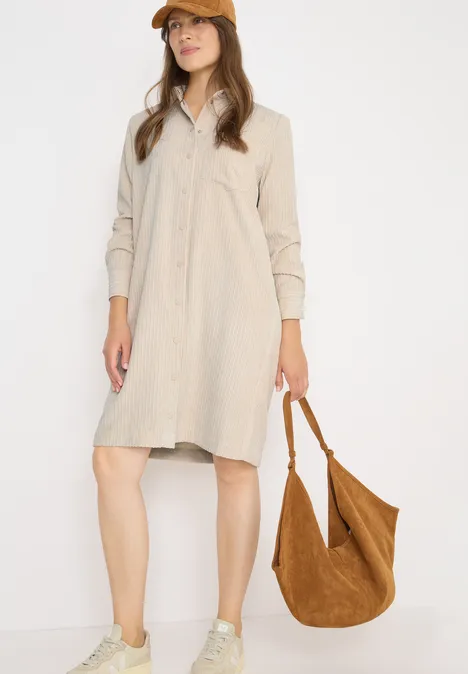 Cordkleid oat milk beige
