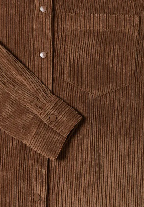 Cordkleid mocha caramel