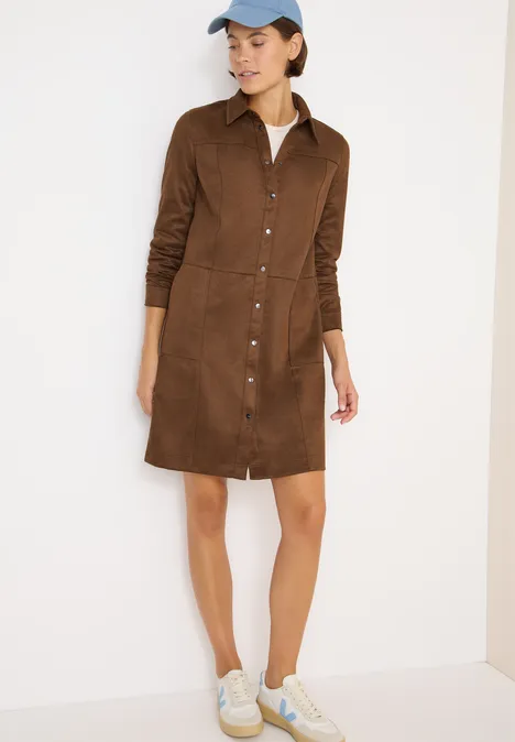 Velourskleid mocha caramel