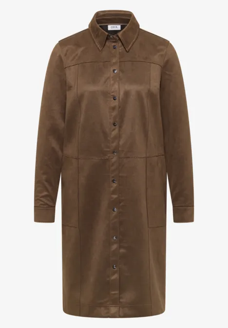 Velourskleid mocha caramel