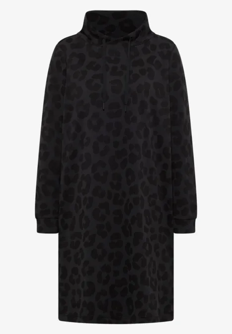 Leo Jacquard Kleid Black