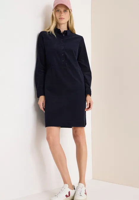 Cordkleid in Unifarbe urban dark blue Cordkleid in Unifarbe urban dark blue