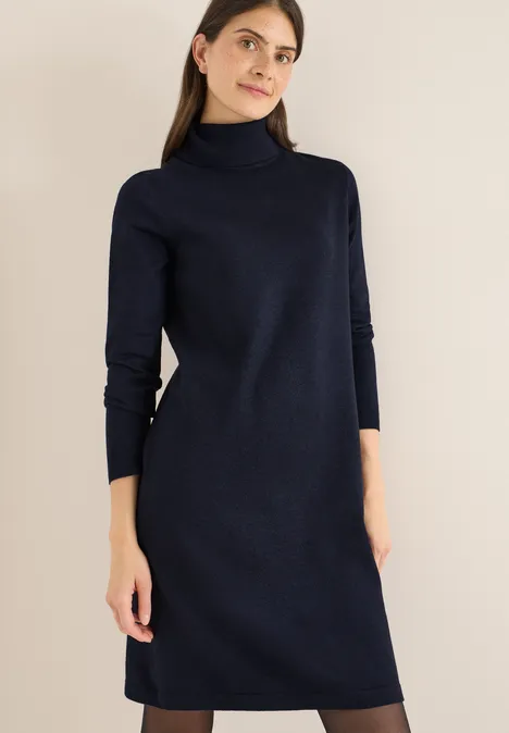 Kuscheliges Rollkragen Kleid urban dark blue