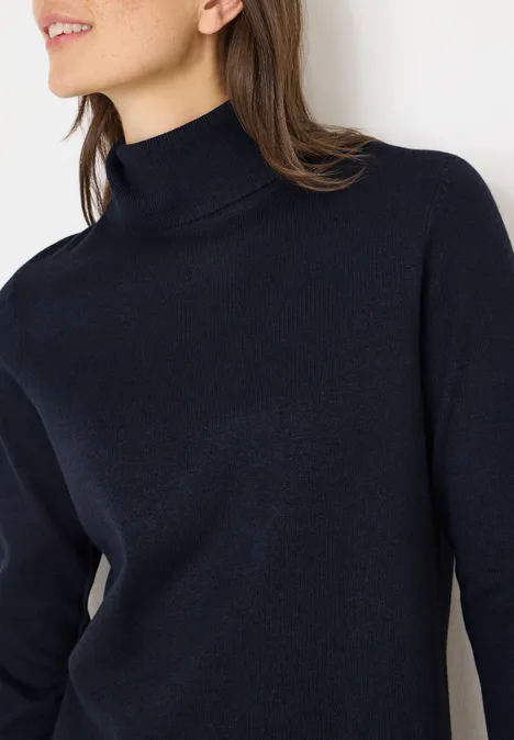 Kuscheliges Rollkragen Kleid urban dark blue