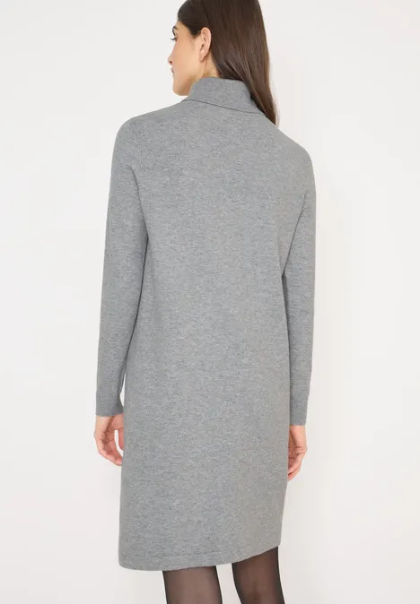 Kuscheliges Rollkragen Kleid sporty grey melange