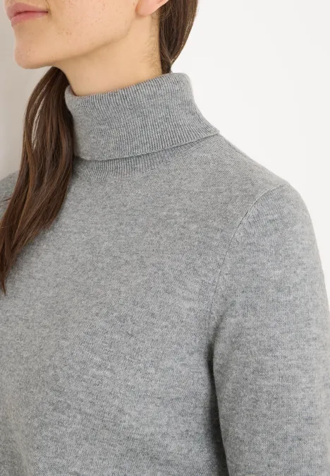 Kuscheliges Rollkragen Kleid sporty grey melange