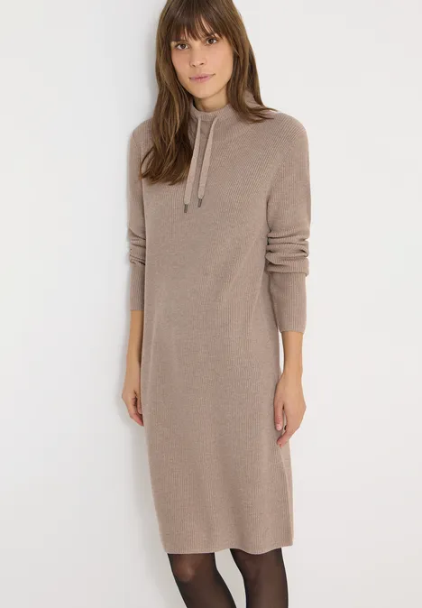 Cosy Rippstruktur Kleid taupe melange Cosy Rippstruktur Kleid taupe melange