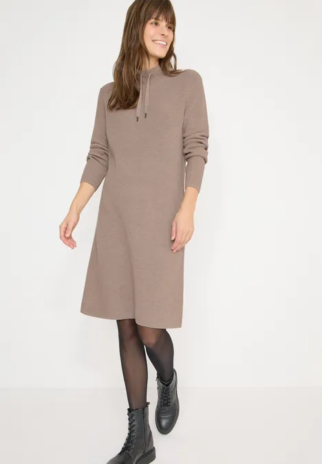 Cosy Rippstruktur Kleid taupe melange Cosy Rippstruktur Kleid taupe melange